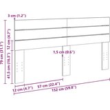  Uzglavlje 150 cm Masivno drvo Hrast | shoptok.hr