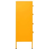 vidaXL Ladičar boja senfa 80 x 35 x 101,5 cm čelični | shoptok.hr