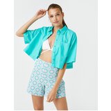 Koton Oversized Crop Shirt Linen Blend | Shoptok.si