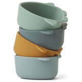 Liewood 4 dijelni set silikonskih zdjelica malene space blue multi mix | shoptok.hr