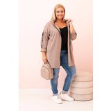 Kesi Włoski Women's butter-colored sweatshirt with decorative sleeves black | Shoptok.si
