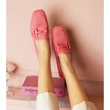 Gemre Pink women's perforated loafers with ornament Mensory | Shoptok.si