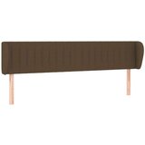  Vzglavje z ušesi temno rjavo 203x23x78/88 cm blago, (20738347) | Shoptok.si