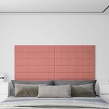  Zidna uzglavlja 12 pcs Ružičasta 90 x 15 cm Baršun | shoptok.hr