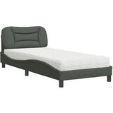  The Living Store Postelja z vzmetnico temno siva 90x190 cm blago - Postelja, (21498193) | Shoptok.si
