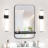 Nettlife komplet 2 črnih sodobnih kopalniških LED svetilk za ogledalo, 30 cm, 6 W, 4000 K, nevtralno bela, IP44, (5000491186) | Shoptok.si