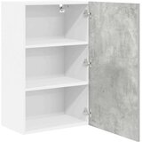 vidaXL Viseča omarica s polico Riga Beton sivo in bela 50 x 31 x 80 cm | Shoptok.si