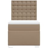  s oprugama i madrac cappuccino 90x200 cm od umjetne kože | shoptok.hr