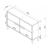 Hanah home tv polica ctn sapphire oak