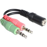 Delock Adapter-AVDIO Jack 3,5Ž 4-pin - 2x3,5M stereo CTIA 65459 Cene