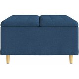  Otoman za pohranu s jastukom Plava 80 x 80 x 45 cm tkanina | shoptok.hr