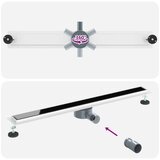  Odvod za tuš s staklenim poklopcem i 360° sifonom Crna 90 cm | shoptok.hr