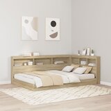 vidaXL Postelja z omaro Sonoma Oak 120x190 cm iz inženirskega lesa | Shoptok.si