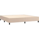 Box spring postelja z vzmetnico kapučino 200x200 cm um. usnje, (20726819) | Shoptok.si