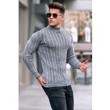 Madmext Gray Turtleneck Knitwear Sweater 5761 Cene