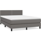 Maison Chic Box spring postelja - Vzmetna postelja z vzmetnico siv 140x200 cm umetno usnje SL19557, (21894060) | Shoptok.si