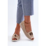 Boto Women's pumps with eco leather ornament in gold Biolita | Shoptok.si