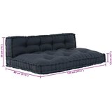  Jastučić za paletni kauč 2 pcs Antracit 120 x 80 x 38 cm | shoptok.hr