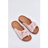 Boto Ladies sandals on cork sole with bow light pink Seressa | Shoptok.si