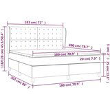  Krevet box spring s madracem cappuccino 180x200 cm umjetna koža | shoptok.hr