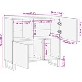  Komoda 80 x 34 x 75 cm od masivnog drva manga | shoptok.hr