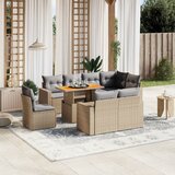 vidaXL 9-dijelni set vrtnih sofa s jastucima bež od poliratana | shoptok.hr