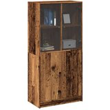  Visoka komoda s vratima boja drva 68x37x142cm konstruirano drvo | shoptok.hr