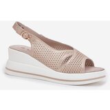 S. BARSKI Women's Leather Wedge Sandals S.Barski | shoptok.hr