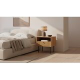 CARRYHOME NOČNA OMARICA, črna, barve hrasta | Shoptok.si