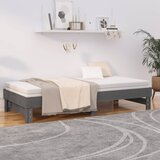  Dnevni ležaj na izvlačenje sivi 2x(90x200) cm masivna borovina | shoptok.hr