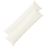  Jastuk s jastukom HEERLEN 2 kom. Bijela Tkanina - Bijela 40 x 145 cm 2 | shoptok.hr