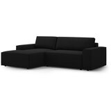Micadoni Črna raztegljiva kotna sedežna garnitura (levi kot) Jodie – Home | Shoptok.si