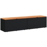  The Living Store Vrtna škatla za shranjevanje črna 220x50x54 cm PE ratan akacija - Vrtna Škatla Za Shranjevanje, (21459400) | Shoptok.si