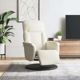  Naslanjač z oporo za noge krem žamet | Shoptok.si