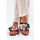 Boto EVENTO Women's Slides With Flowers On Cork Platform Black Zinrosa | Shoptok.si