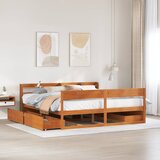 vidaXL Posteljni okvir brez vzmetnice vošč. rjav 180x200 cm borovina Cene