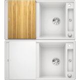 Blanco sudoper AXIA III 5 S InFino SILGRANIT SIVI KAMEN, daska drvo, s dalj. upr. | shoptok.hr