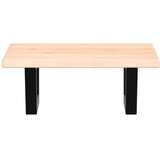  Zidna polica za umivaonik od čelika i masivne hrastovine Smeđa 40 x 50 x 2 cm | Shoptok.si