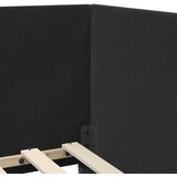  Kutni okvir kreveta s uzglavljem Crna 90 cm x 190 cm Baršun | shoptok.hr