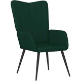  Stolica za opuštanje s osloncem za noge tamnozelena baršunasta | shoptok.hr