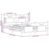 vidaXL Okvir kreveta bez madraca smeđi hrast 140x200 cm izrađeno drvo | shoptok.hr