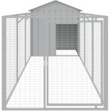  Kućica za pse s krovom svjetlosiva 117 x 405 x 123 cm čelična | shoptok.hr