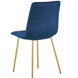 Libra stolica - tamnoplavi baršun / zlatne noge x 1 | shoptok.hr