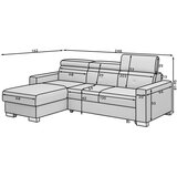 ELTAP Črna raztegljiva/s prostorom za shranjevanje kotna sedežna garnitura (desni kot/z ležalnikom) Fresia – | Shoptok.si