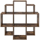  Polica na zidu Dimljeni hrast 90 x 25 x 90 cm Konstruirano drvo | shoptok.hr