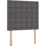  Krevet s prostorom za pohranu s LED-om Siva 90 x 200 cm | shoptok.hr