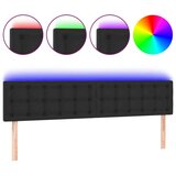  Uzglavlje crno 180 x 5 x 78/88 cm od umjetne kože | shoptok.hr