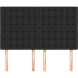  Uzglavlja 4 kom crni 72 x 5 x 78/88 cm od umjetne kože | shoptok.hr