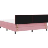 Box Spring Krevet s Madracem &amp LED Ružičasta 180x200 cm Baršun | shoptok.hr