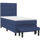 Krevet s oprugama i madracem plavi 90 x 200 cm od tkanine | Eponuda.com
